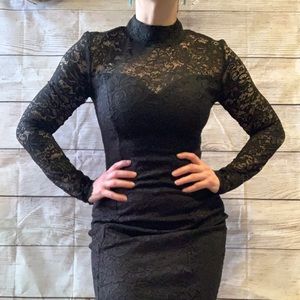 Black lace dress